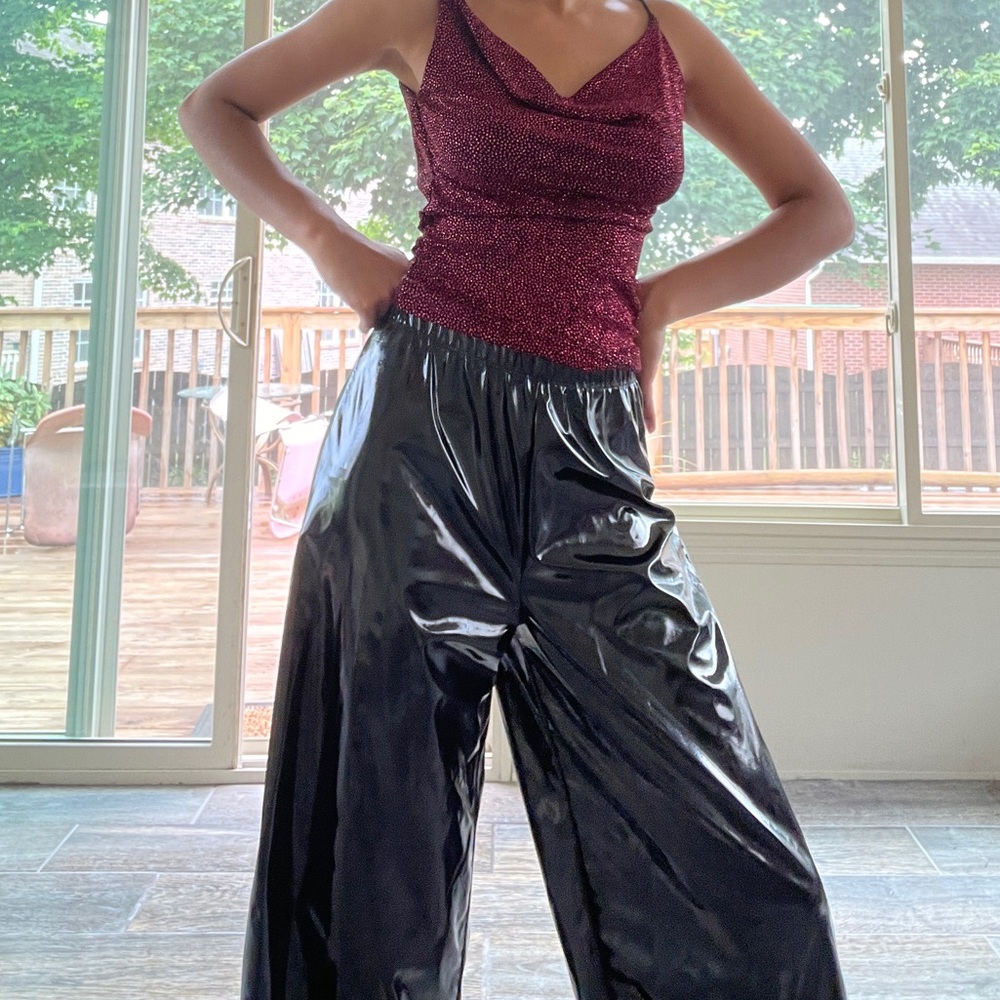 Nasty Gal Black Vinyl Pants